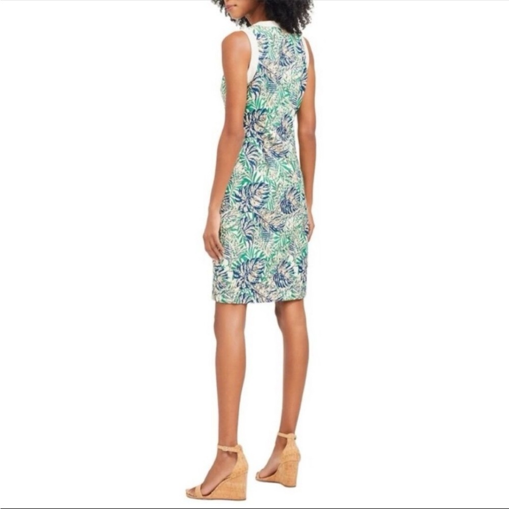 J. McLaughlin Sandra Botanical Jacquard Front Zip Sleeveless Dress Size 8 - Picture 6 of 14